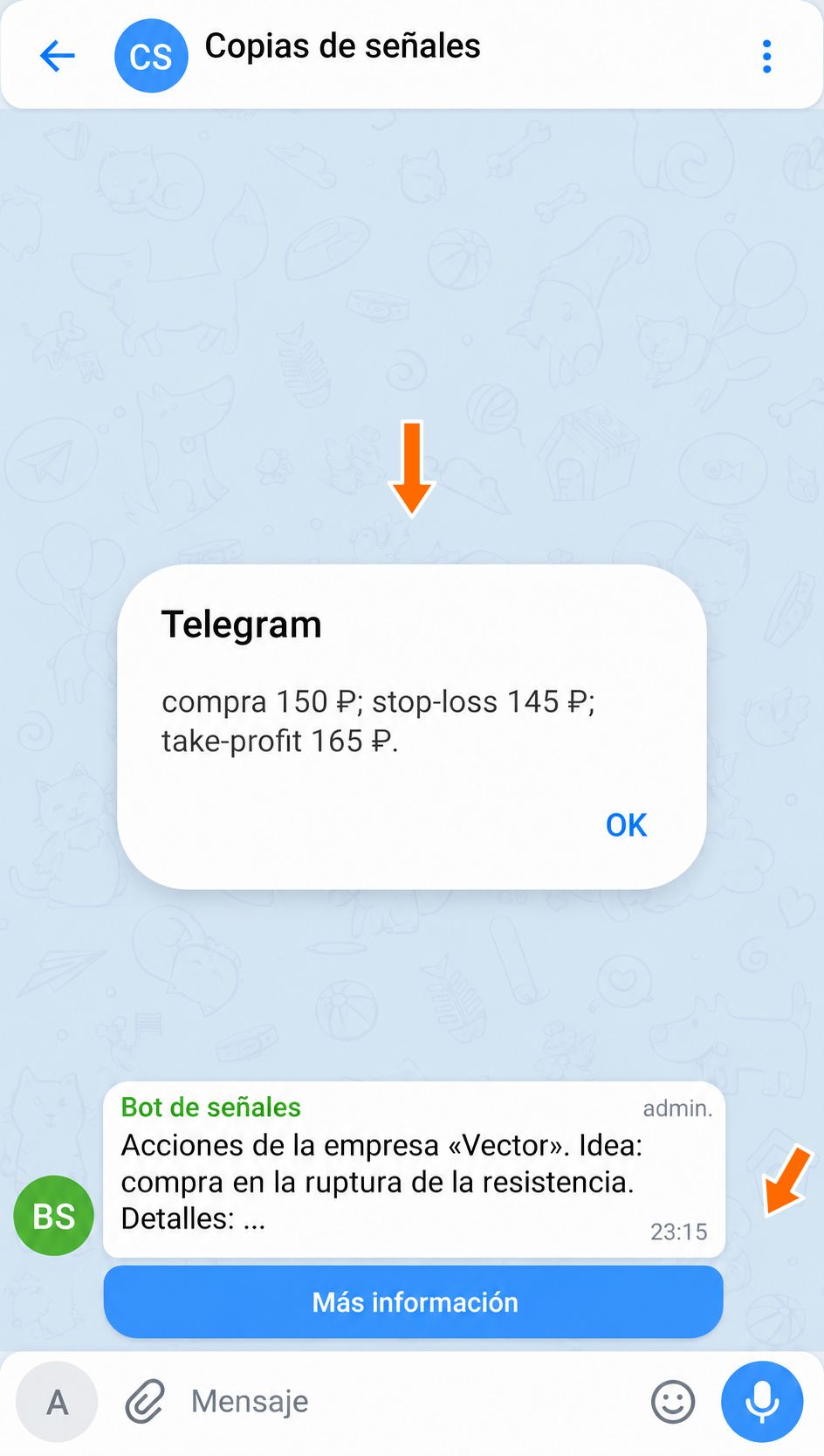 El botón copiado muestra la misma respuesta