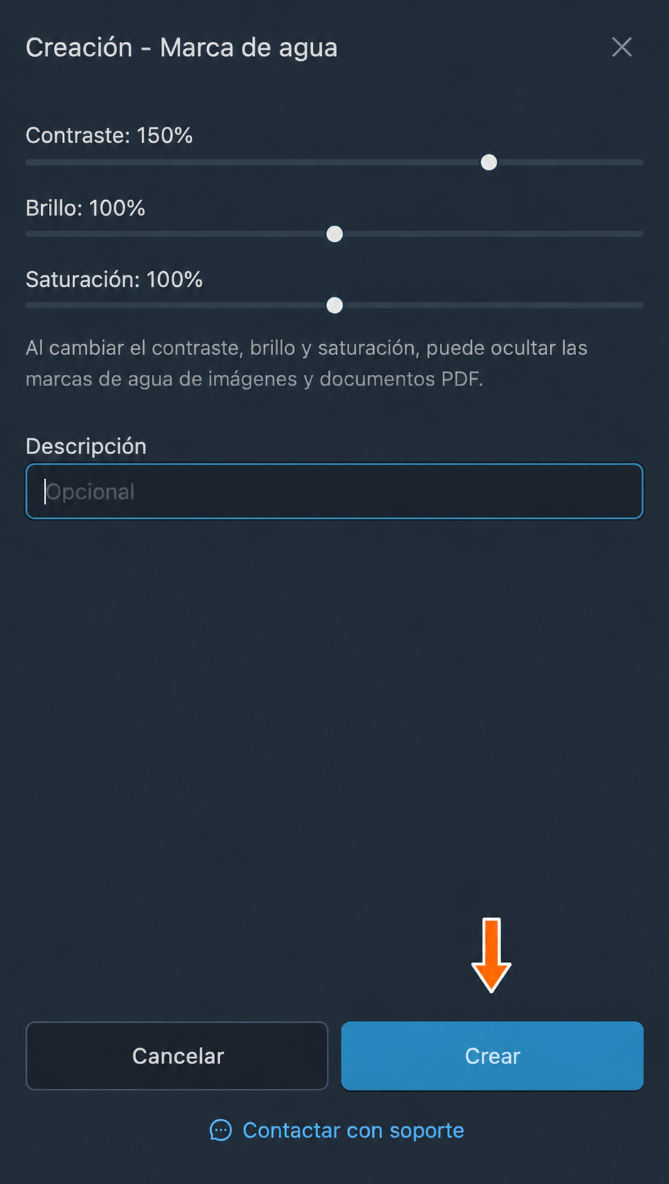 Creación del ajuste de procesamiento de imágenes