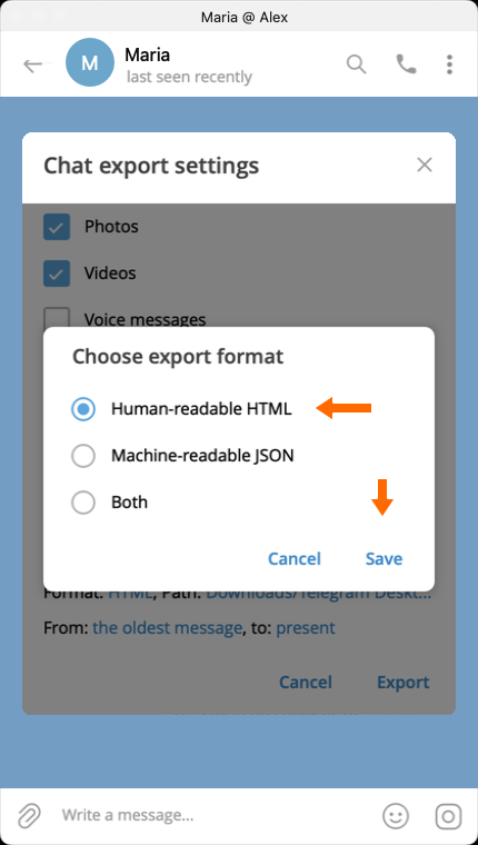 HTML is suitable for reading a conversation.