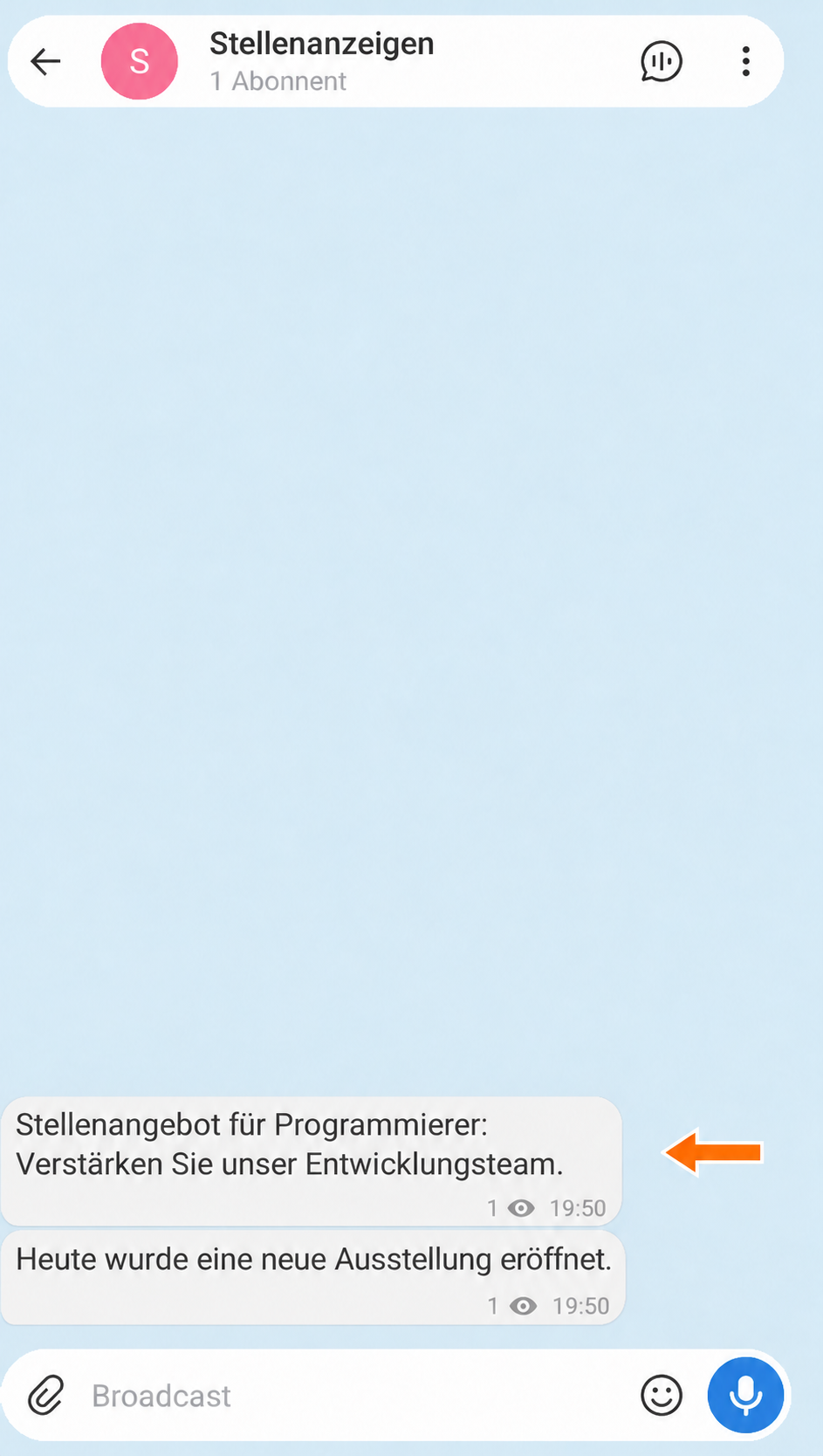 In der Quelle wurden zwei Nachrichten veröffentlicht