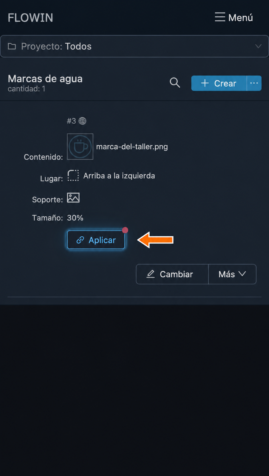 Aplicación de la marca con imagen al reenvío