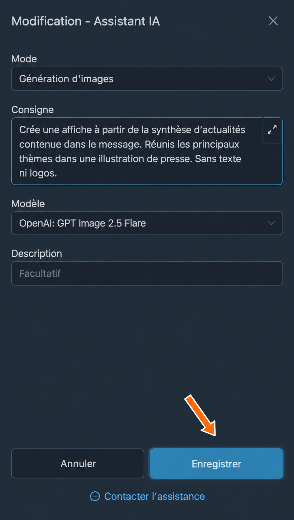 Consigne pour une affiche à partir d’une synthèse d’actualités