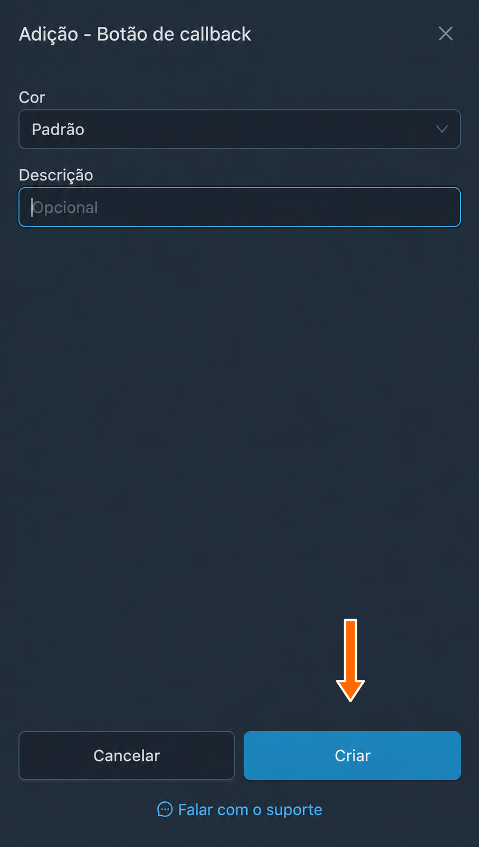 Criação da configuração de cópia de botões