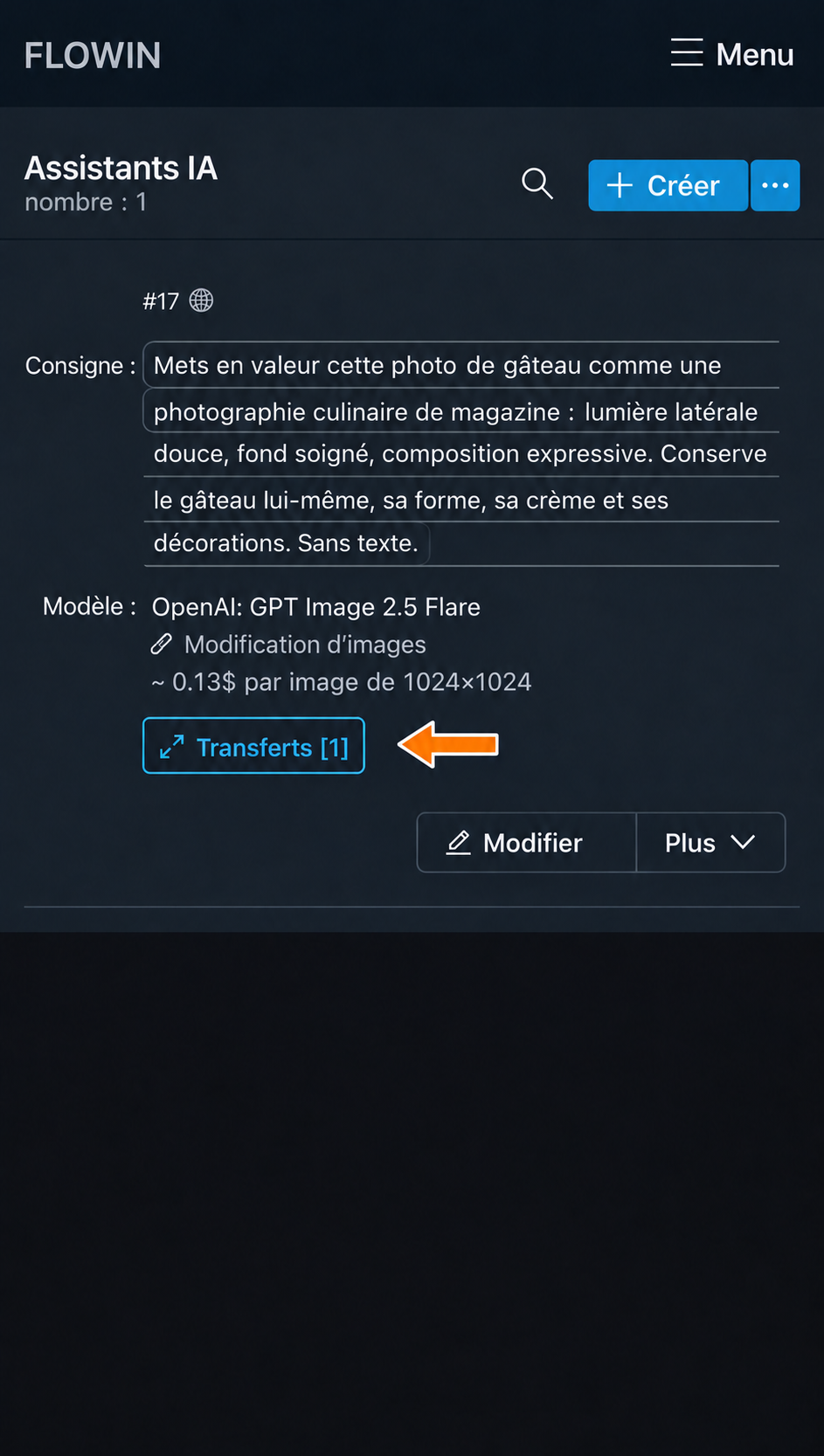 Le traitement est associé à un transfert