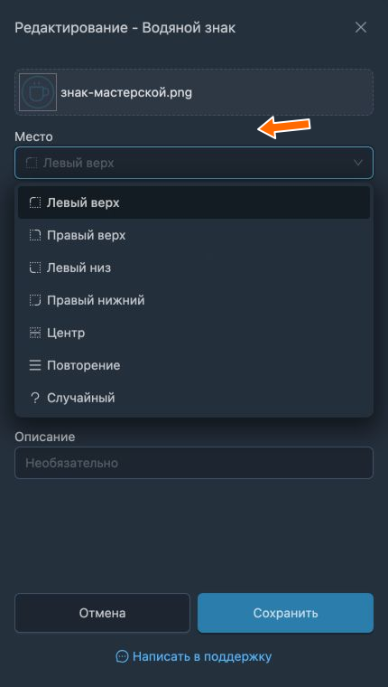 Варианты расположения картинки