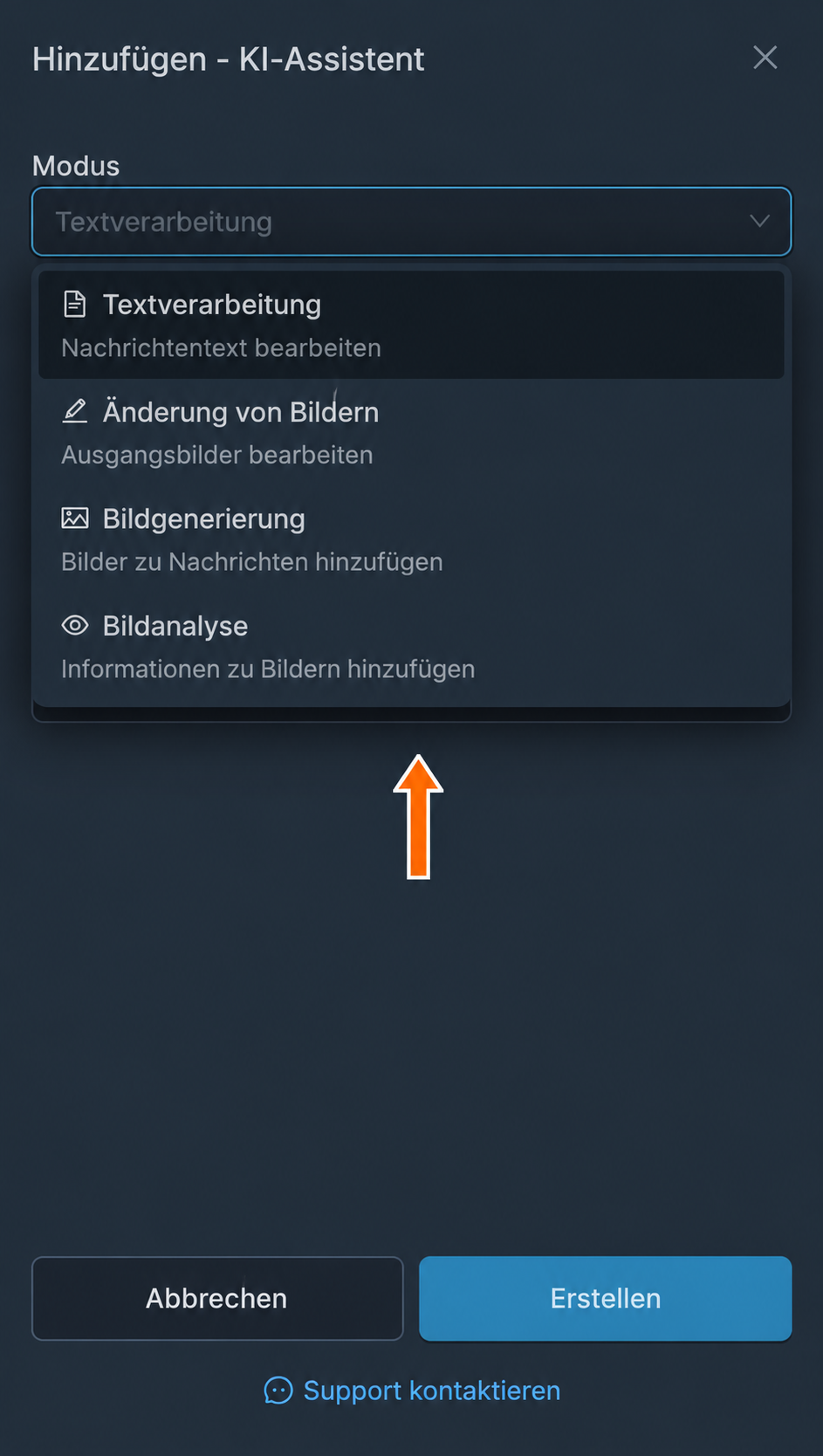 Vier Modi zur Verarbeitung von Text und Bildern