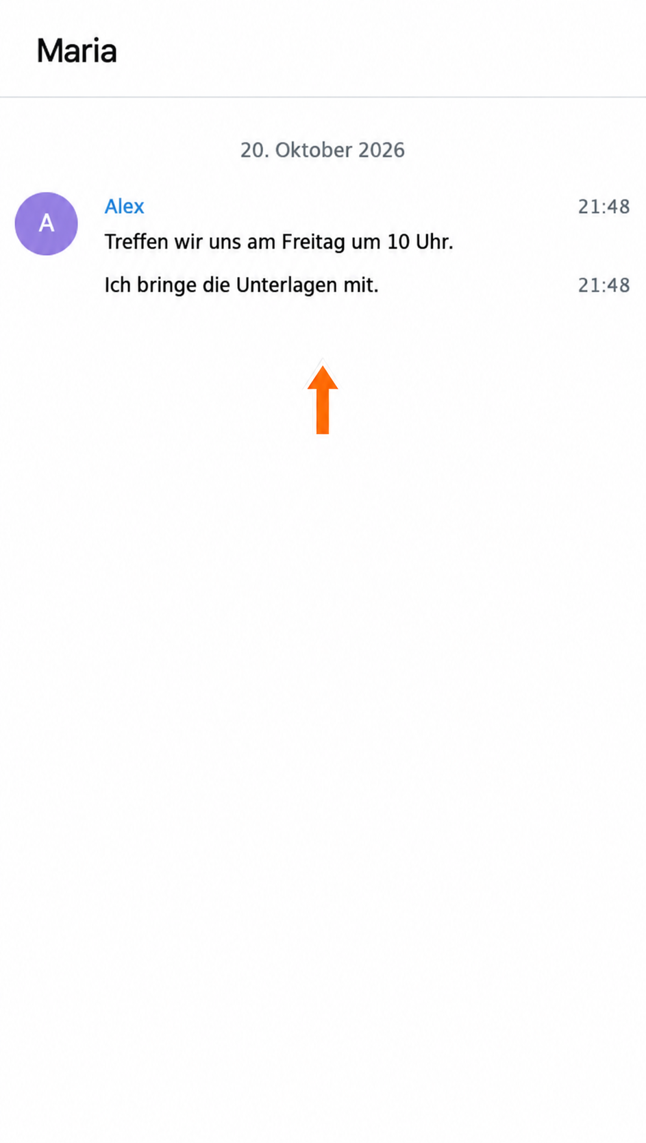 Gespeicherter Chatverlauf in messages.html.