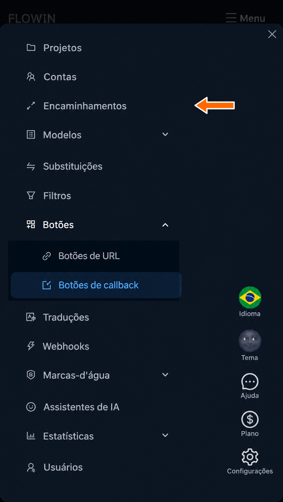 Acesso à lista de encaminhamentos