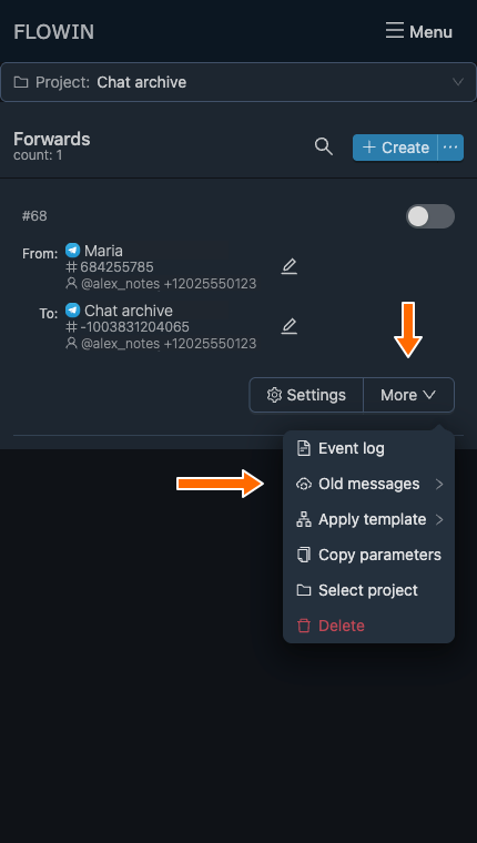Starting to copy old messages.